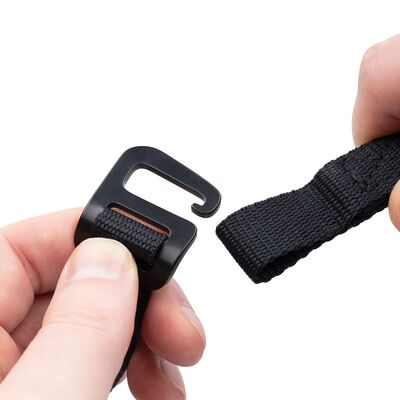 Oxford Atlas Straps G-Hook 17mm x 1.2m - Black | Oxford Motorcycle Luggage