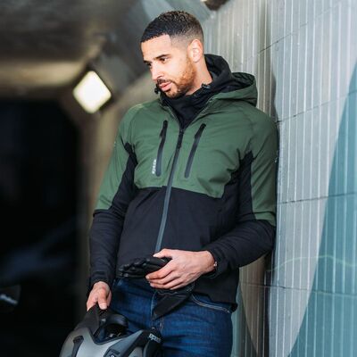 Spada Joe CE Waterproof Motorcycle Jacket - Black/Green | Free UK Delivery from Two Wheel Centre Mansfield Ltd