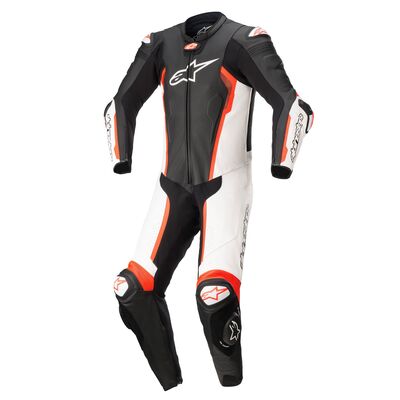 Alpinestars Missile V2 One Piece Leather Suit - Black/White/Red Flo | Free UK Delivery from Two Wheel Centre Mansfield Ltd