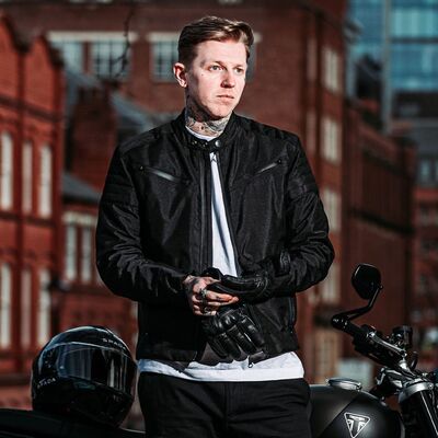 Spada Cafe Flux CE Waterproof Textile Jacket - Black | Free UK Delivery from Two Wheel Centre Mansfield Ltd