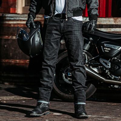 Spada Drifter CE Denim Motorcycle Jeans - Washed Black | Free UK Delivery from Two Wheel Centre Mansfield Ltd