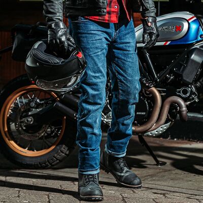 Spada Drifter CE Denim Motorcycle Jeans - Washed Blue | Free UK Delivery from Two Wheel Centre Mansfield Ltd