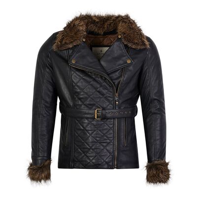 Spada Leather Lancer CE Ladies Motorcycle Jacket - Black | Free UK Delivery from Two Wheel Centre Mansfield Ltd