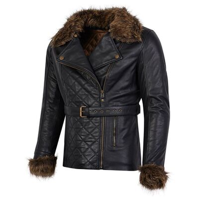 Spada Leather Lancer CE Ladies Motorcycle Jacket - Black | Free UK Delivery from Two Wheel Centre Mansfield Ltd