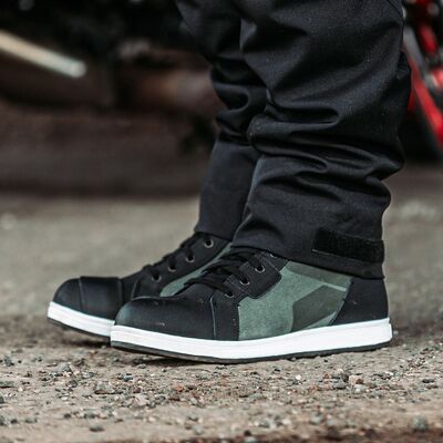 Spada Strider Pro CE Waterproof Motorcycle Trainers - Olive | Free UK Delivery from Two Wheel Centre Mansfield Ltd