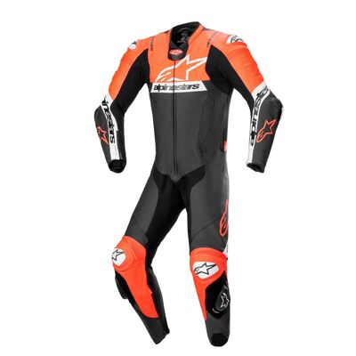 Alpinestars Missile V2 Ward One Piece Leather Suit - Black/Fluo Red/White | Free UK Delivery from Two Wheel Centre Mansfield Ltd