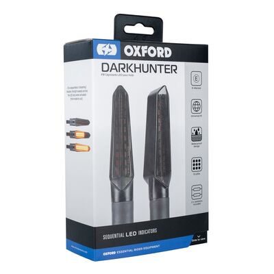 Oxford Darkhunter Sequential Motorcycle Indicators | Oxford Motorcycle Indicators | Two Wheel Centre Mansfield Ltd