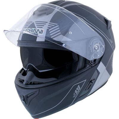 Duchinni D938 Flip Front Helmet - Matt Black/Gun | Duchinni Motorcycle Helmets | Two Wheel Centre Mansfield Ltd