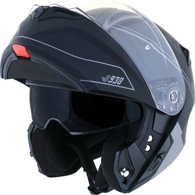 Duchinni D938 Flip Front Helmet - Matt Black/Gun | Duchinni Motorcycle Helmets | Two Wheel Centre Mansfield Ltd