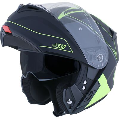 Duchinni D938 Flip Front Helmet - Matt Black/Neon | Duchinni Motorcycle Helmets | Two Wheel Centre Mansfield Ltd