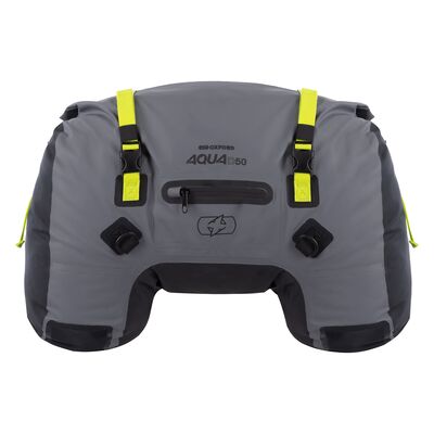 Oxford Aqua D-50 All-Weather Duffle Bag - Black/Grey/Fluo | Oxford Motorcycle Luggage | Two Wheel Centre Mansfield Ltd