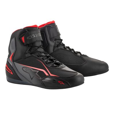 Alpinestars Faster 3 Riding Shoes - Black / Grey / Red | Alpinestars Motorcycle Boots | Two Wheel Centre Mansfield Ltd