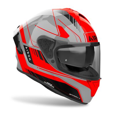 Airoh Spark 2 - Chrono Gloss Orange/Grey | Airoh Motorcycle Helmets | Two Wheel Centre Mansfield Ltd