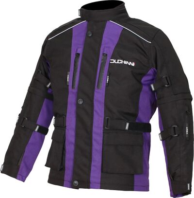 Duchinni Jago Children's Textile Jacket - Black/Purple | Duchinni Children's Motorcycle Clothing | Two Wheel Centre Mansfield Ltd